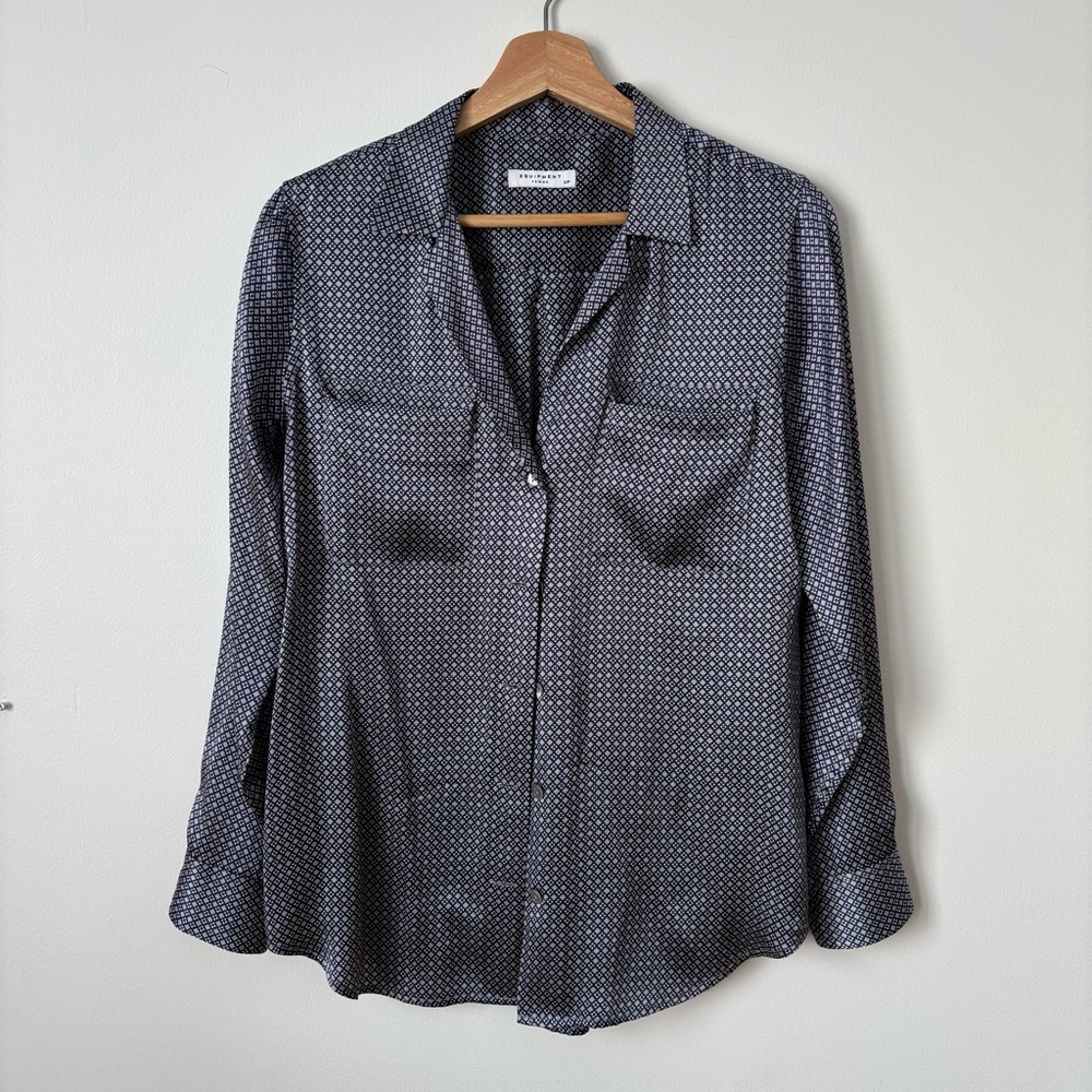 Equipment Patterned Button Down Shirt - image 1